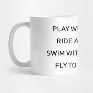 Play With Fairies Ride A Unicorn Swim With Mermaids Top Tumblr Fashion Swim Mug